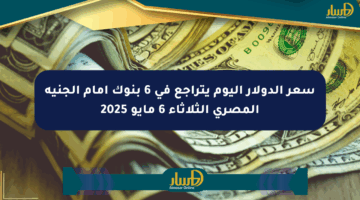 سعر الدولار اليوم يتراجع في 6 بنوك أمام الجنيه المصري الثلاثاء 6 مايو 2025